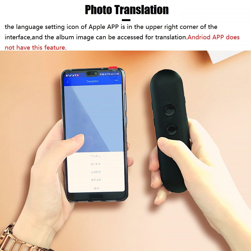 Mini T4 AI Translator Smart Pen Wireless 40 Multi Languages Bluetooth-Compatible Portable Two-Way Real Time Instant Voice APP